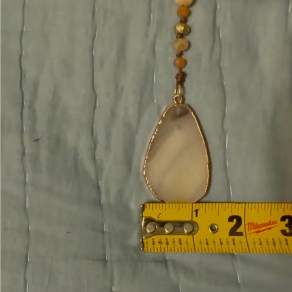 Chico’s beaded stone necklace.  NWOT. - Picture 6 of 9